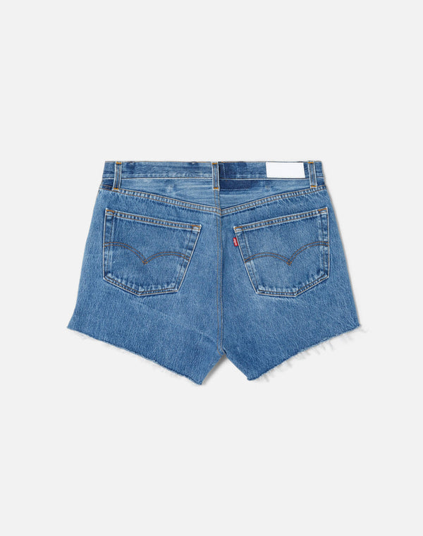 Re Done High Rise Short Indigo
