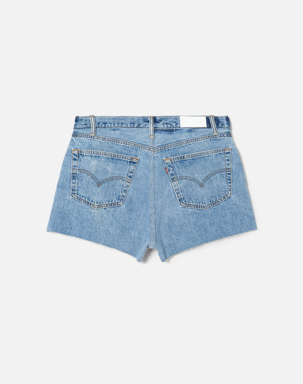Re Done High Rise Short Indigo