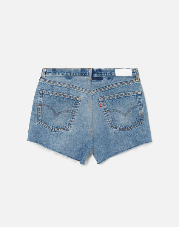 Re Done High Rise Short Indigo