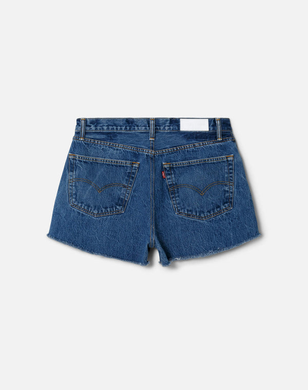 Re Done High Rise Short Indigo