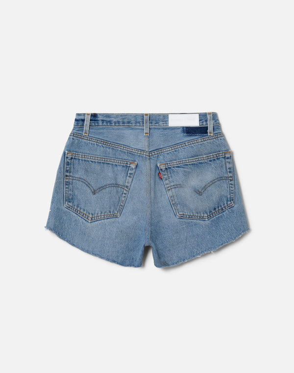 Re Done High Rise Short Indigo