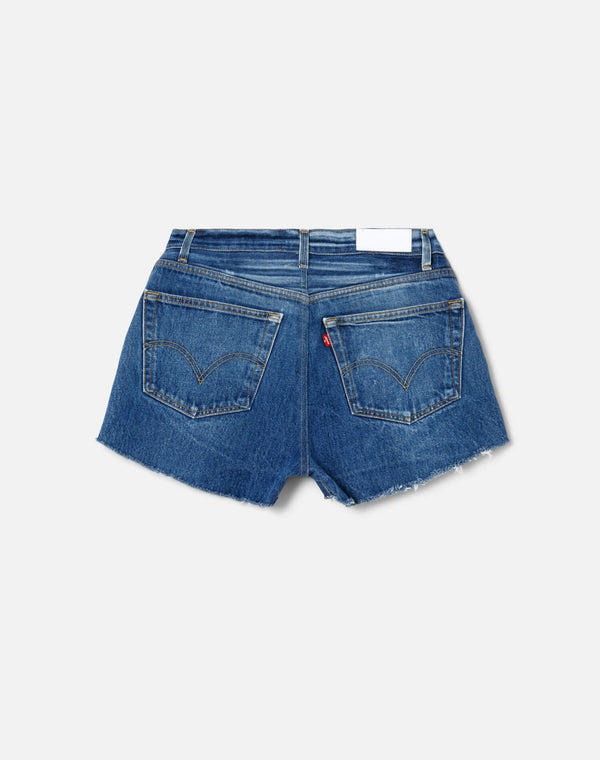 Re Done High Rise Short Indigo