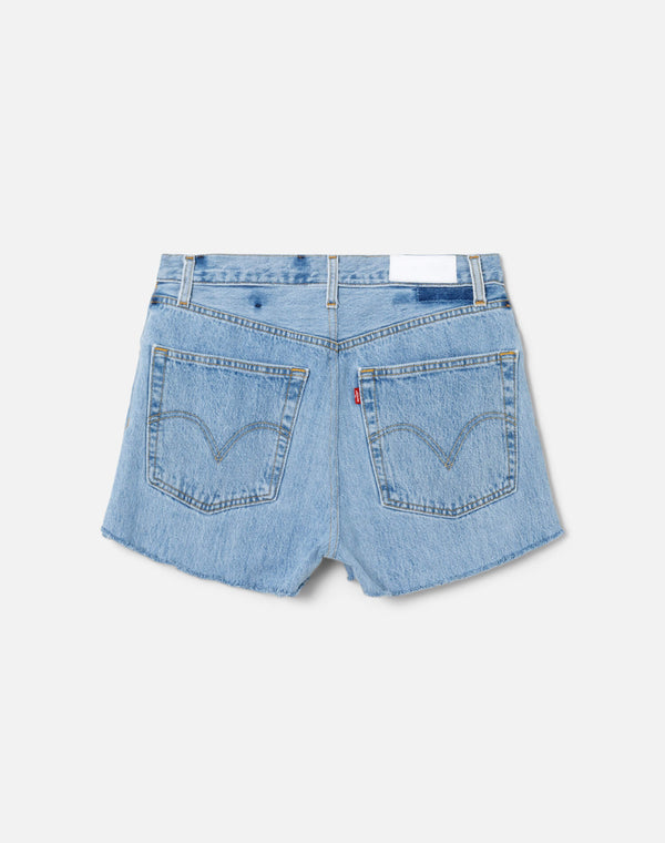 Re Done High Rise Short Indigo