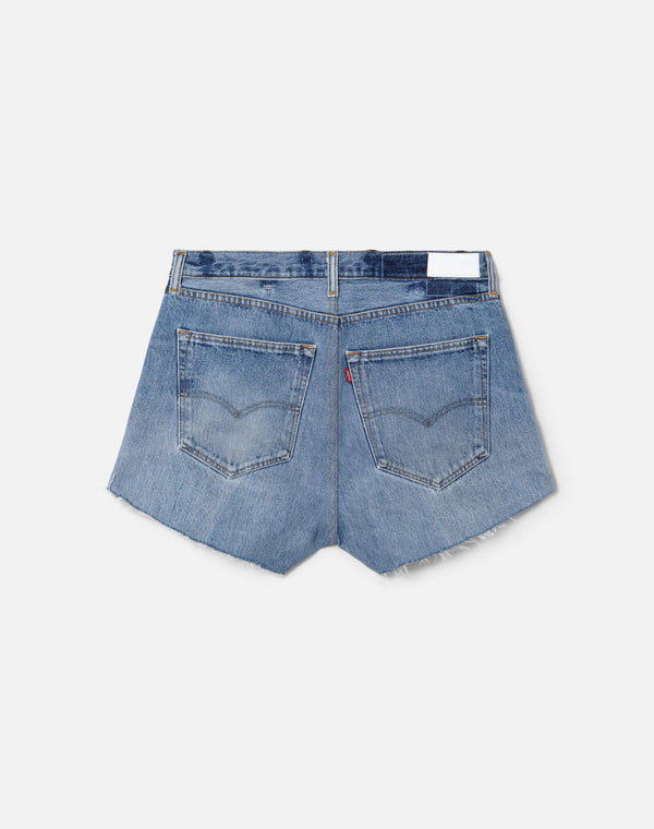 Re Done High Rise Short Indigo