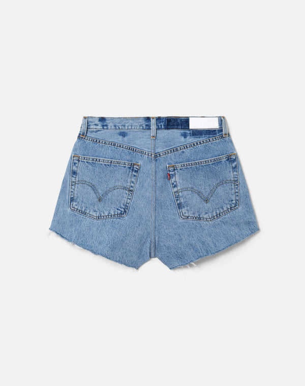 Re Done High Rise Short Indigo