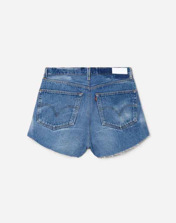 Re Done High Rise Short Indigo