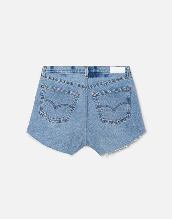Re Done High Rise Short Indigo