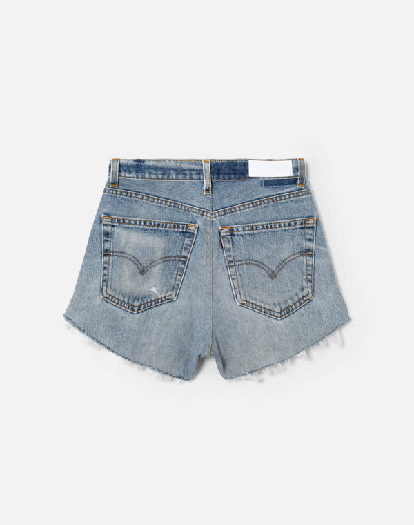 Re Done High Rise Short Indigo