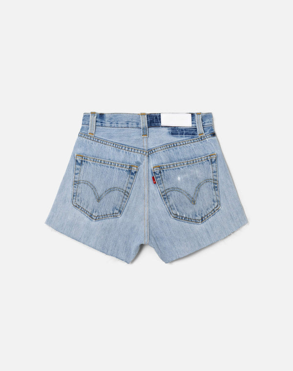 Re Done High Rise Short Indigo