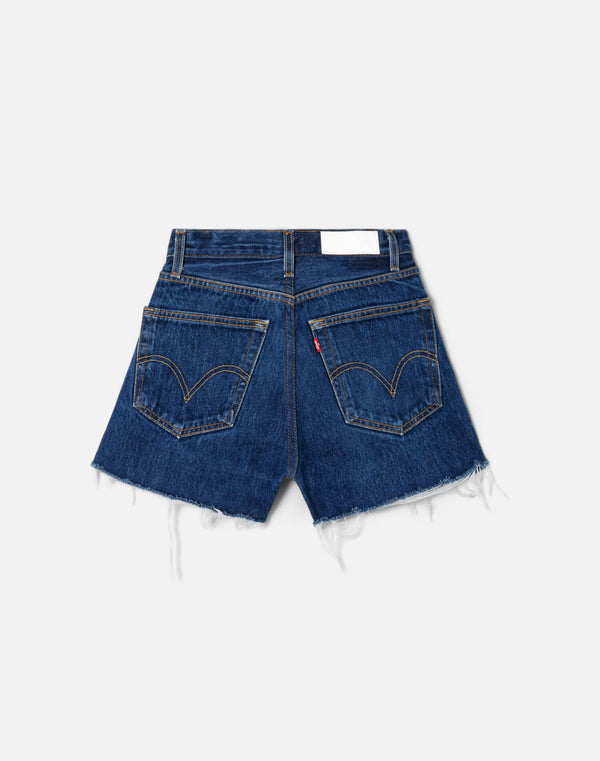 Re Done High Rise Short Indigo