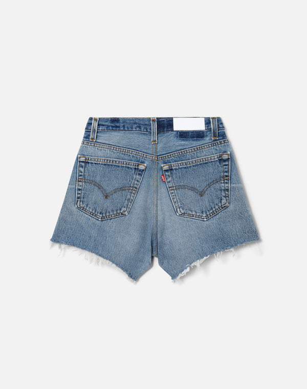 Re Done High Rise Short Indigo