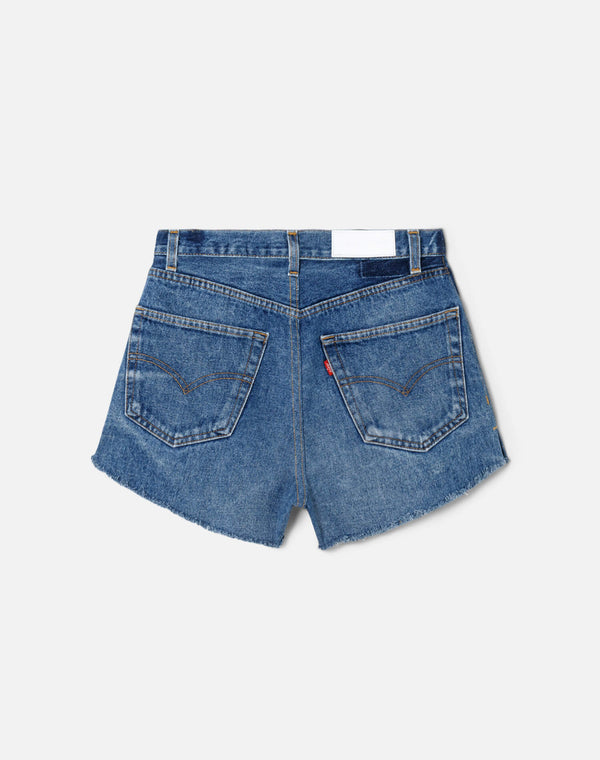 Re Done High Rise Short Indigo