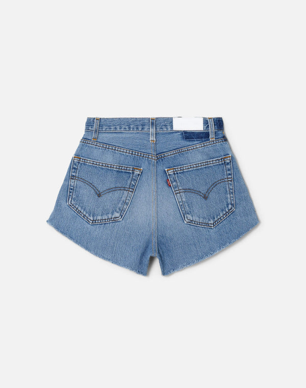 Re Done High Rise Short Indigo