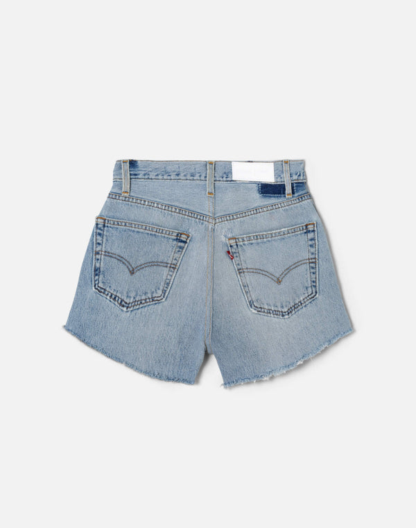 Re Done High Rise Short Indigo