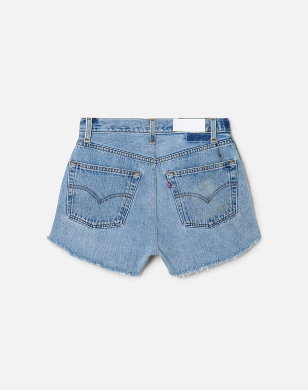 Re Done High Rise Short Indigo