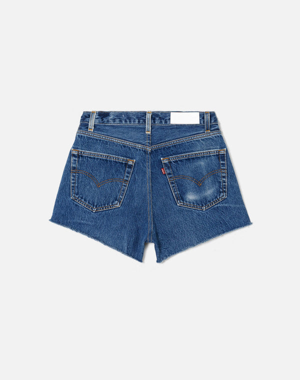 Re Done High Rise Short Indigo