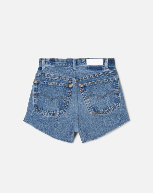 Re Done High Rise Short Indigo