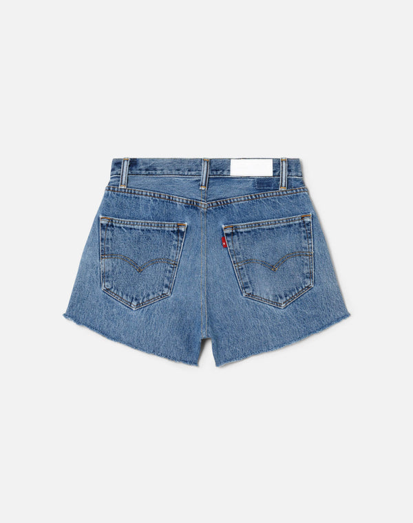 Re Done High Rise Short Indigo