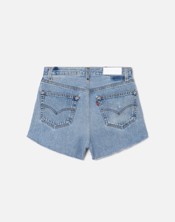Re Done High Rise Short Indigo