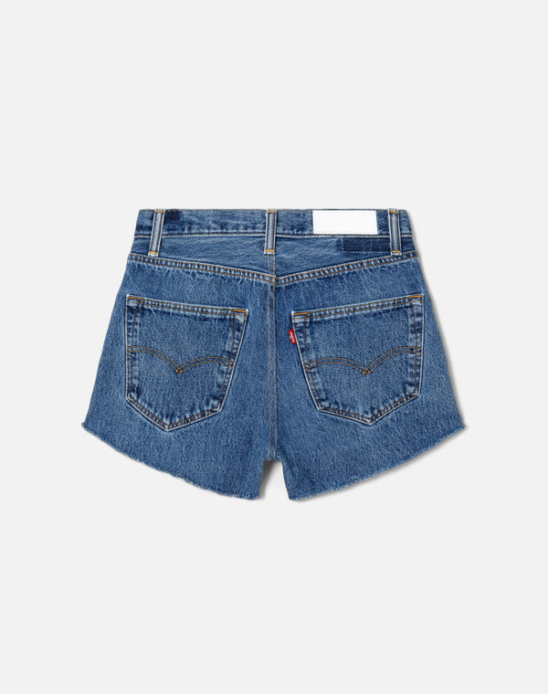 Re Done High Rise Short Indigo