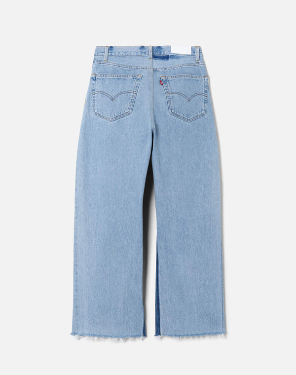 Re Done High Rise Wide Leg Crop Indigo