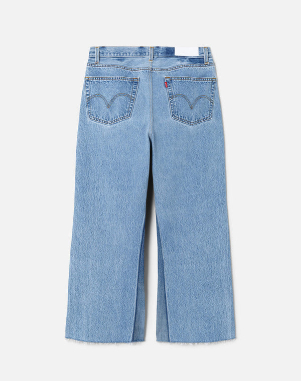 Re Done High Rise Wide Leg Crop Indigo