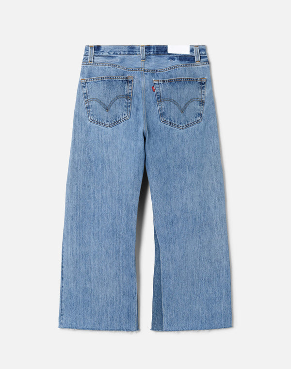 Re Done High Rise Wide Leg Crop Indigo