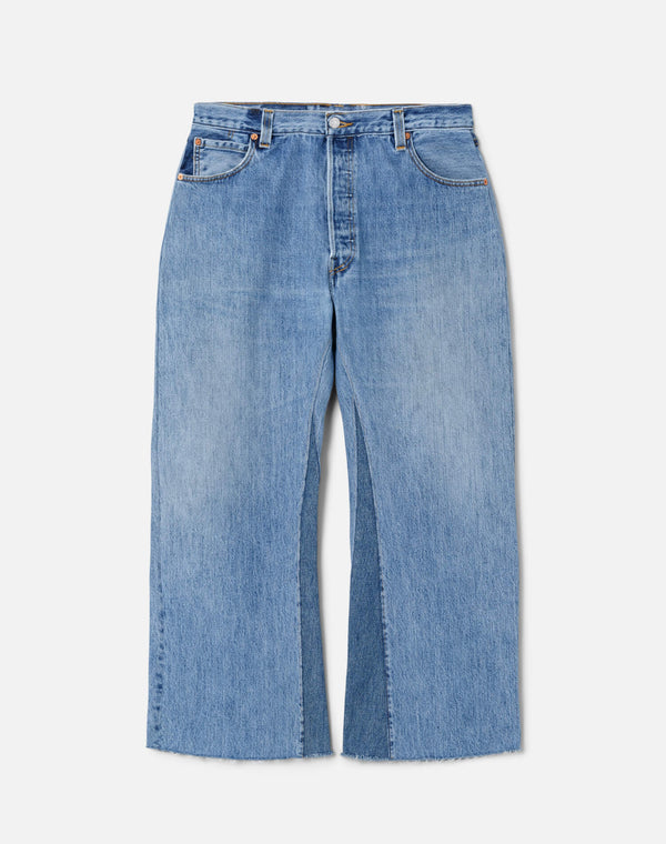 re done High Rise Wide Leg Crop Indigo