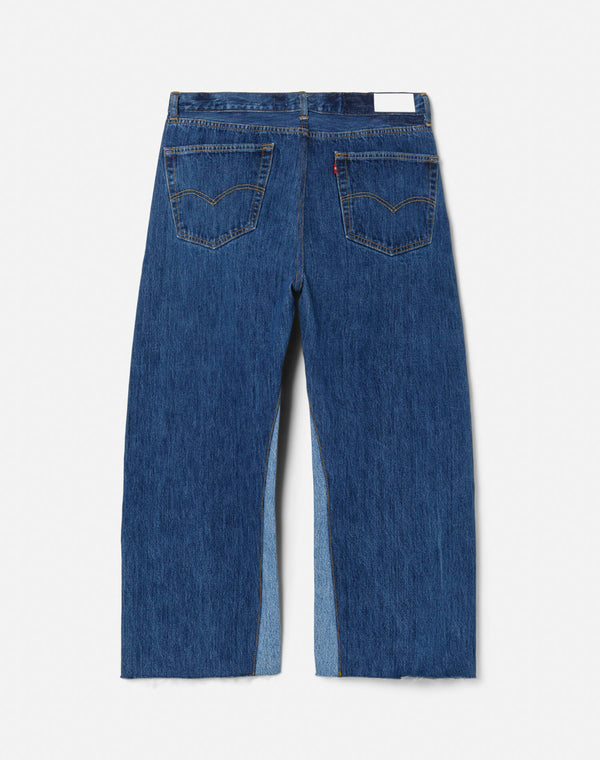 Re Done High Rise Wide Leg Crop Indigo