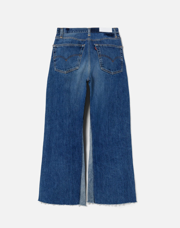 Re Done High Rise Wide Leg Crop Indigo