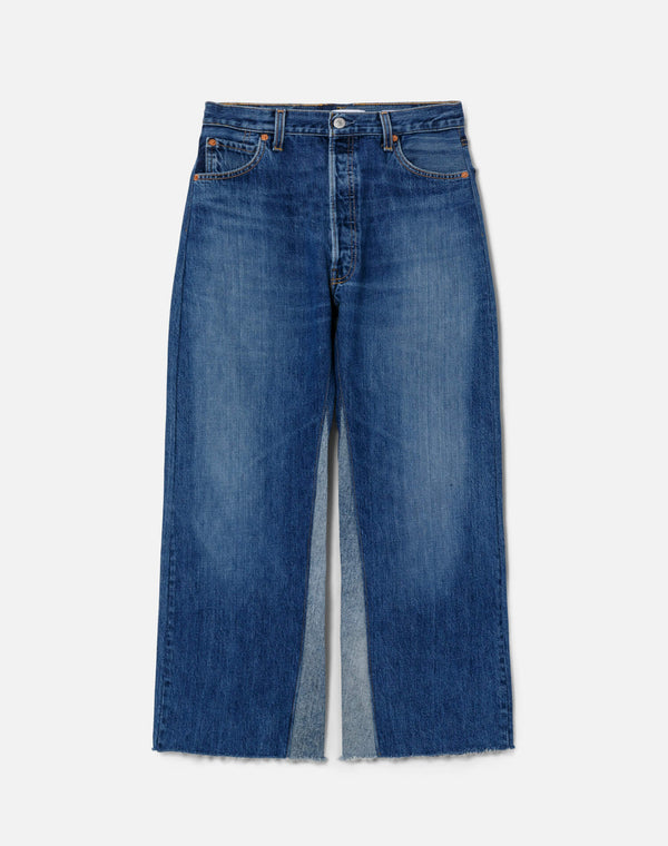 re done High Rise Wide Leg Crop Indigo