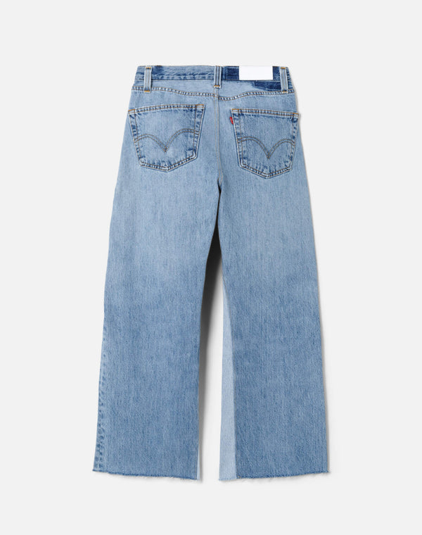 Re Done High Rise Wide Leg Crop Indigo