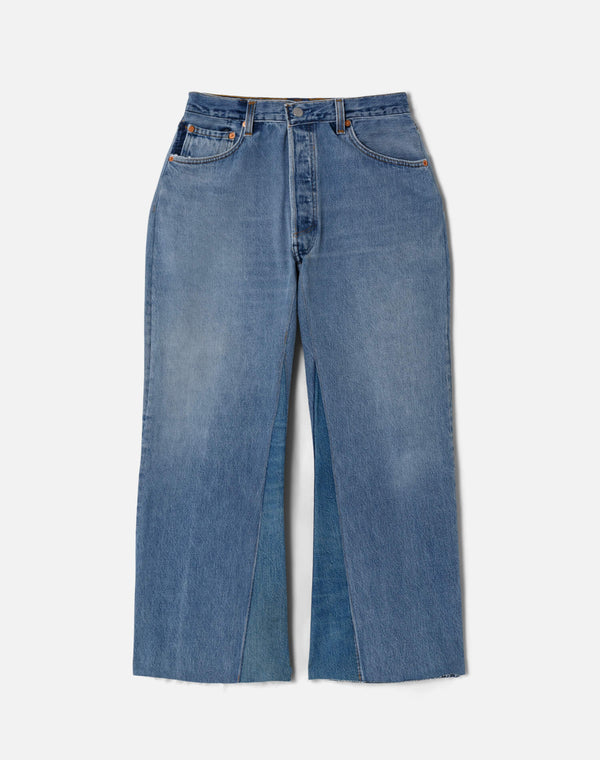 re done High Rise Wide Leg Crop Indigo