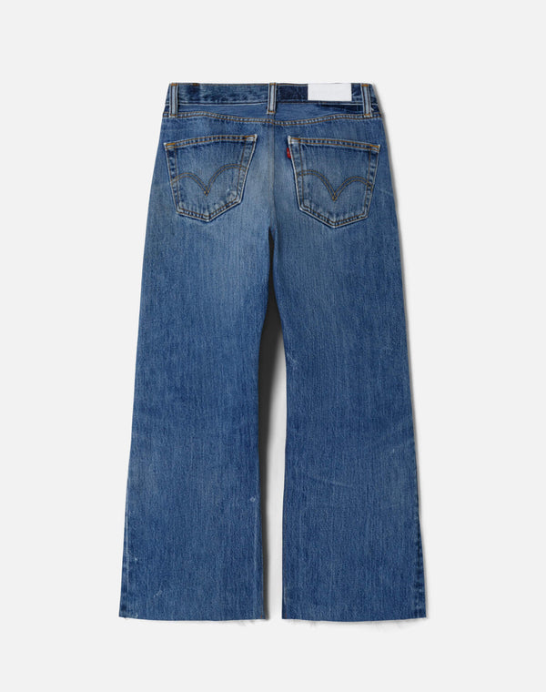 Re Done High Rise Wide Leg Crop Indigo