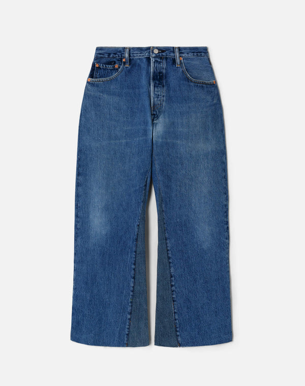 re done High Rise Wide Leg Crop Indigo