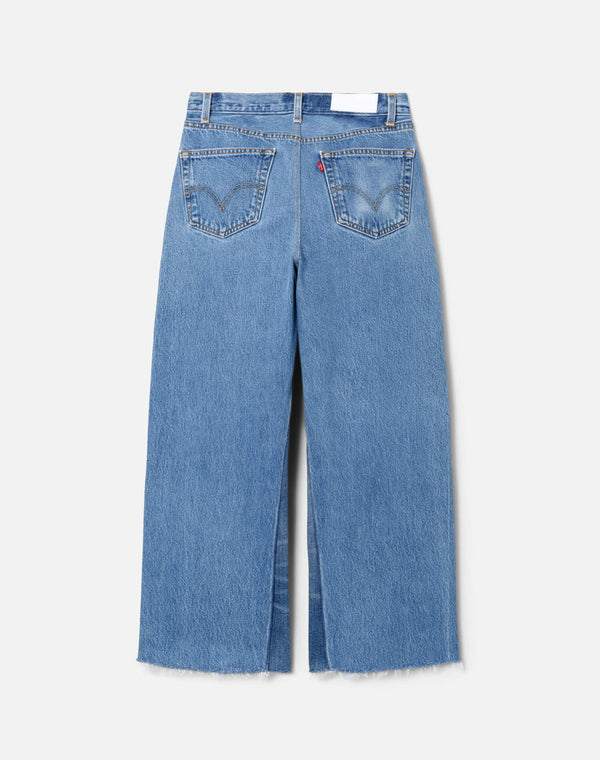 Re Done High Rise Wide Leg Crop Indigo