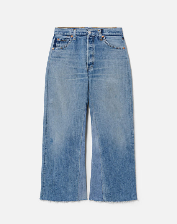 re done High Rise Wide Leg Crop Indigo