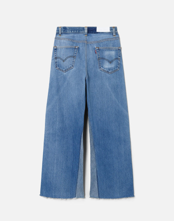 Re Done High Rise Wide Leg Crop Indigo