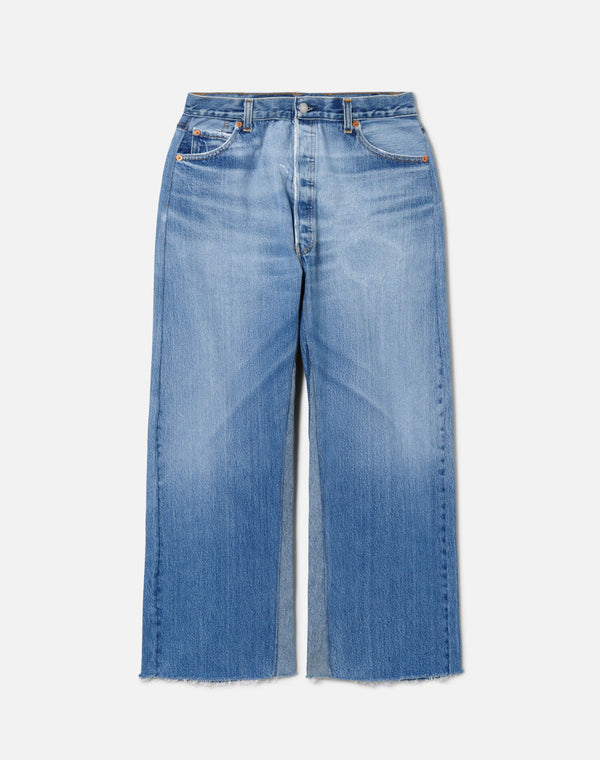 re done High Rise Wide Leg Crop Indigo