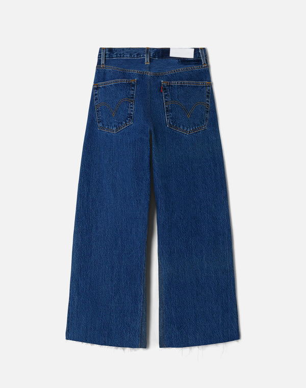 Re Done High Rise Wide Leg Crop Indigo