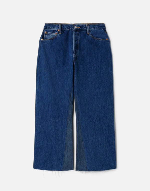 re done High Rise Wide Leg Crop Indigo