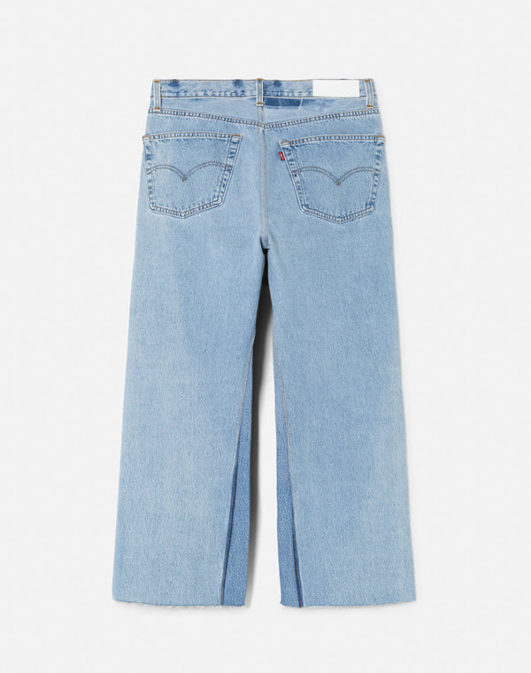 Re Done High Rise Wide Leg Crop Indigo