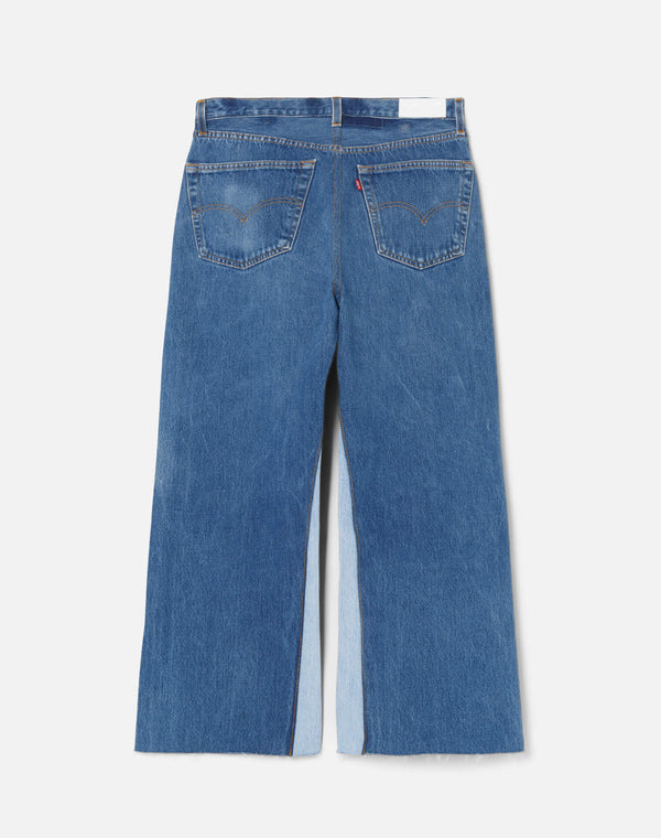 Re Done High Rise Wide Leg Crop Indigo