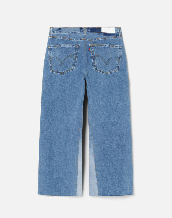 Re Done High Rise Wide Leg Crop Indigo