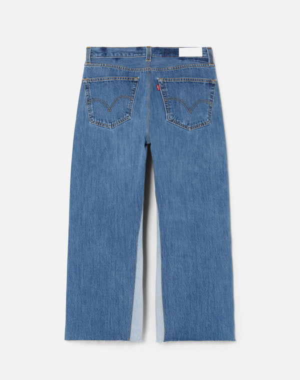 Re Done High Rise Wide Leg Crop Indigo