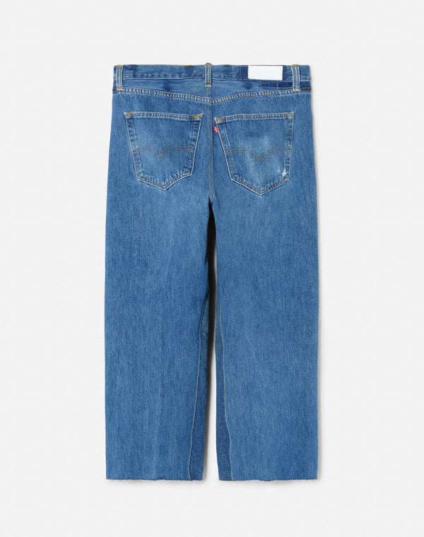 Re Done High Rise Wide Leg Crop Indigo