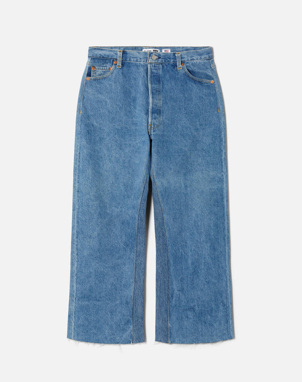 re done High Rise Wide Leg Crop Indigo