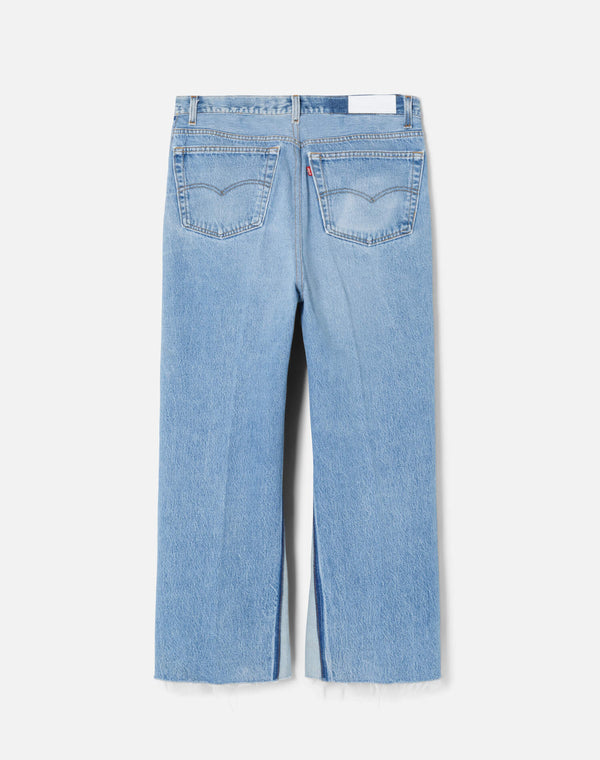 Re Done High Rise Wide Leg Crop Indigo