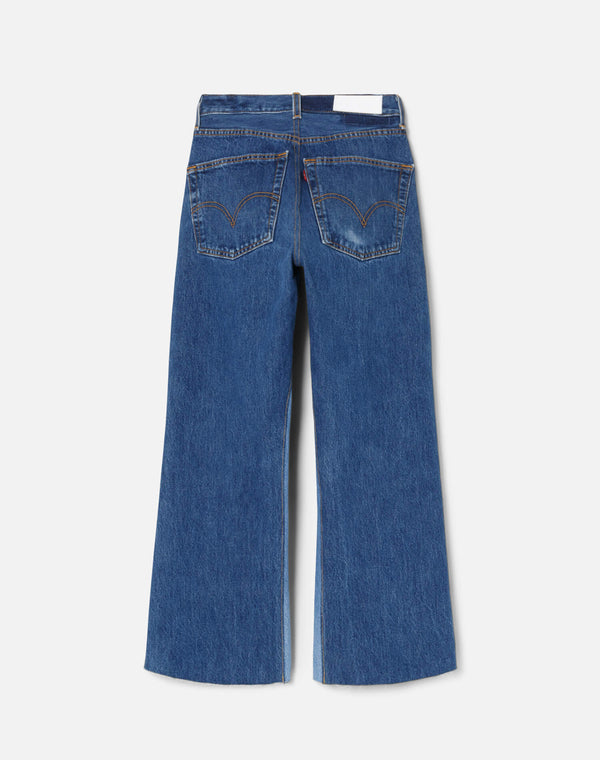 Re Done High Rise Wide Leg Crop Indigo