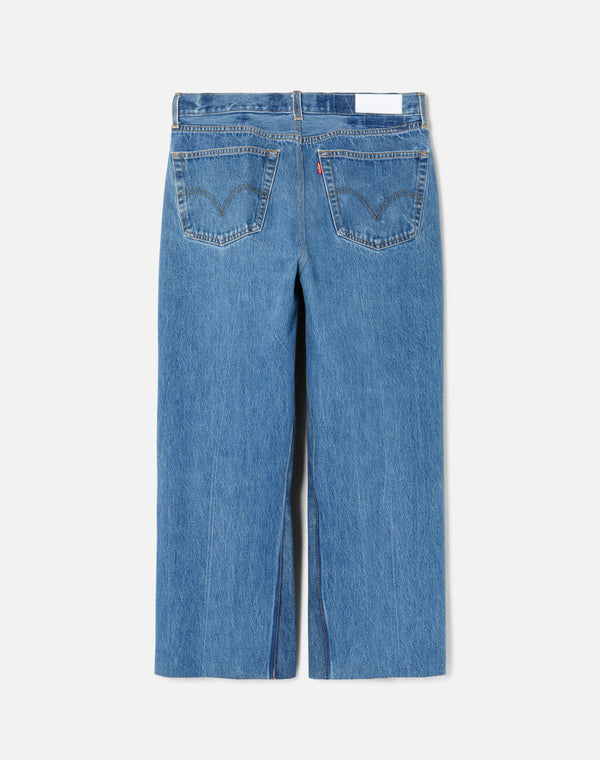 Re Done High Rise Wide Leg Crop Indigo